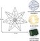 Christmas Tree Topper, Silver Glittered Hollow 7-Point Star Tree Topper, Lighted Wire Star with 20 LED Lights